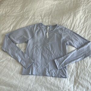 Periwinkle long sleeve Lululemon crop